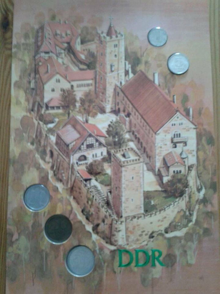Die 5  Klein-Münzen Der DDR im Blister von 1.7.1990 in Friedrichshafen