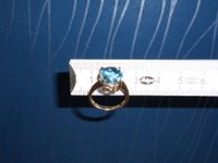 Blue Topas Gold 375 Ring gr.16 Hessen - Felsberg Vorschau