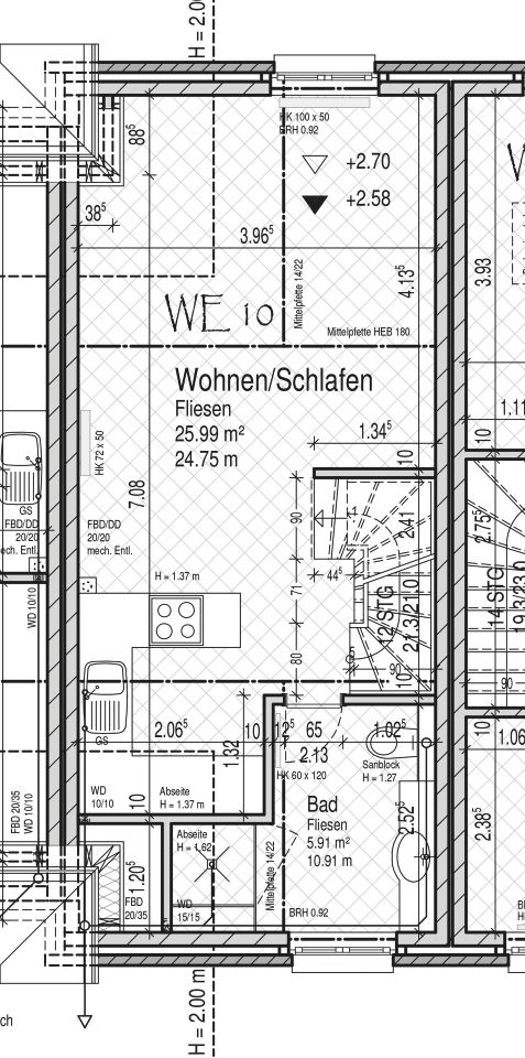 Hochwertige Dachgeschosswohnung in strandnaher Lage von Westerland in Westerland