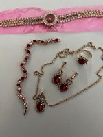 Schmuck Set,7 Teilig,Rot ,Gold Bayern - Oberstaufen Vorschau