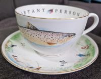 Original Royal Worcester Sammeltasse, Motiv Angler Nordrhein-Westfalen - Extertal Vorschau