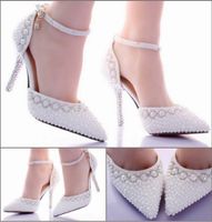 Pumps weiß Perlen Hochzeit High Heels Schuhe Brautschuhe Braut Baden-Württemberg - Tettnang Vorschau