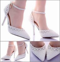 Pumps weiß Perlen Hochzeit High Heels Schuhe Brautschuhe Braut Baden-Württemberg - Tettnang Vorschau
