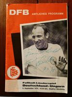Fussballprogramm Länderspiel 1970 Deutschland - Ungarn, Autogramm Sachsen - Pulsnitz Vorschau