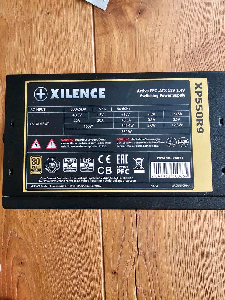 Xilence XP550R9 PC Netzteil, 550W, 80+ Gold, Gaming, ATX in Hörstel
