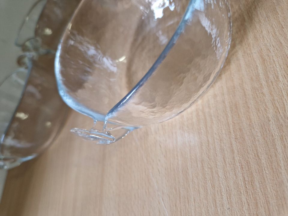 6 edle Vintage Glas Schälchen, Desert Schälchen mit Griffen in Möhrendorf