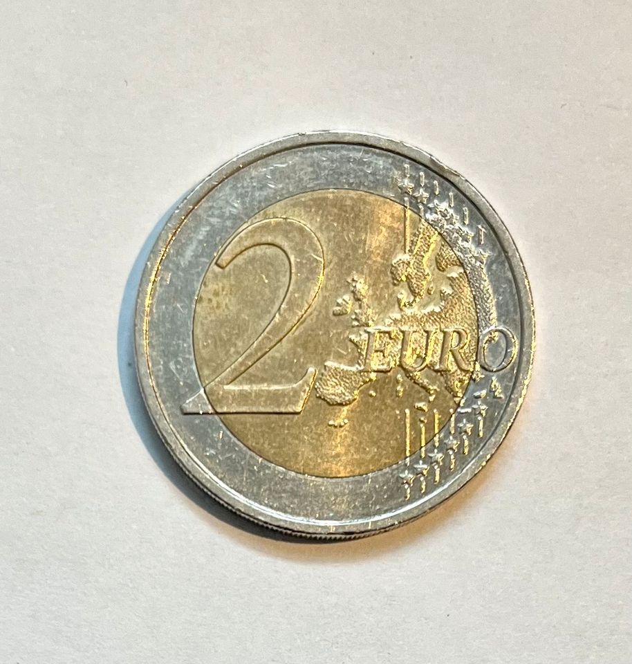 2 Euro Münze. Erasmus Program 1987-2022 in Rüsselsheim