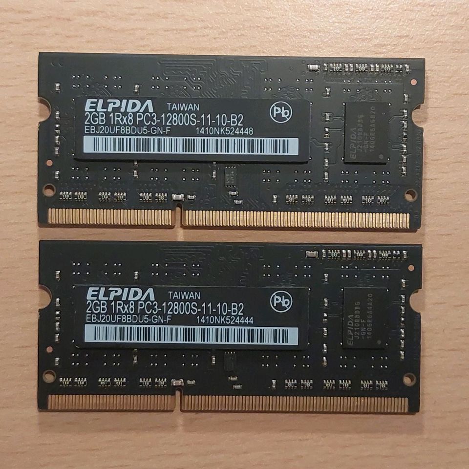 Arbeitsspeicher für Laptop DDR3 4Gb (SODIMM, RAM) 1Rx8-PC3-12800S in Tübingen