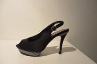 Plateau-Slingpumps - Velour schwarz m. Strassplateau (neu) Baden-Württemberg - Waiblingen Vorschau