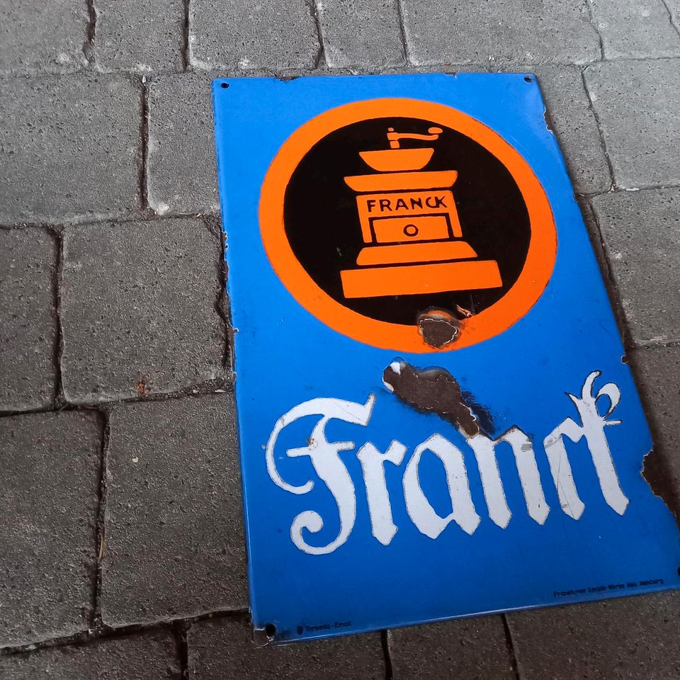 Emailschild Franck Kaffee ,Original in Haßfurt