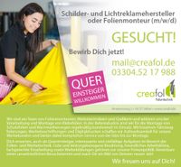 Folienmonteur / Freiberufler / Minijob / Miarbeiter / Produktion Brandenburg - Velten Vorschau