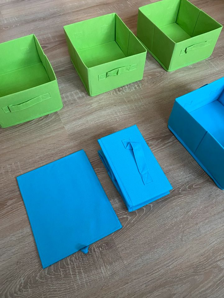 Aufbewahrungsboxen Kinderzimmer Spielsachen Blau Grün in Leutenbach