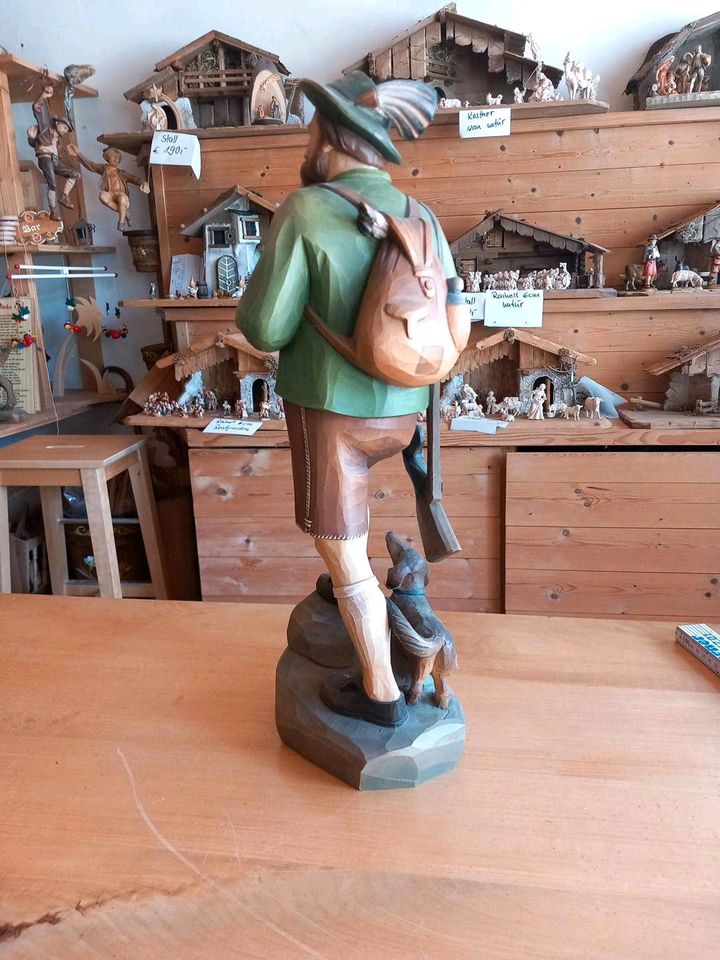 Hubertus, Jäger Holzfigur in Gachenbach