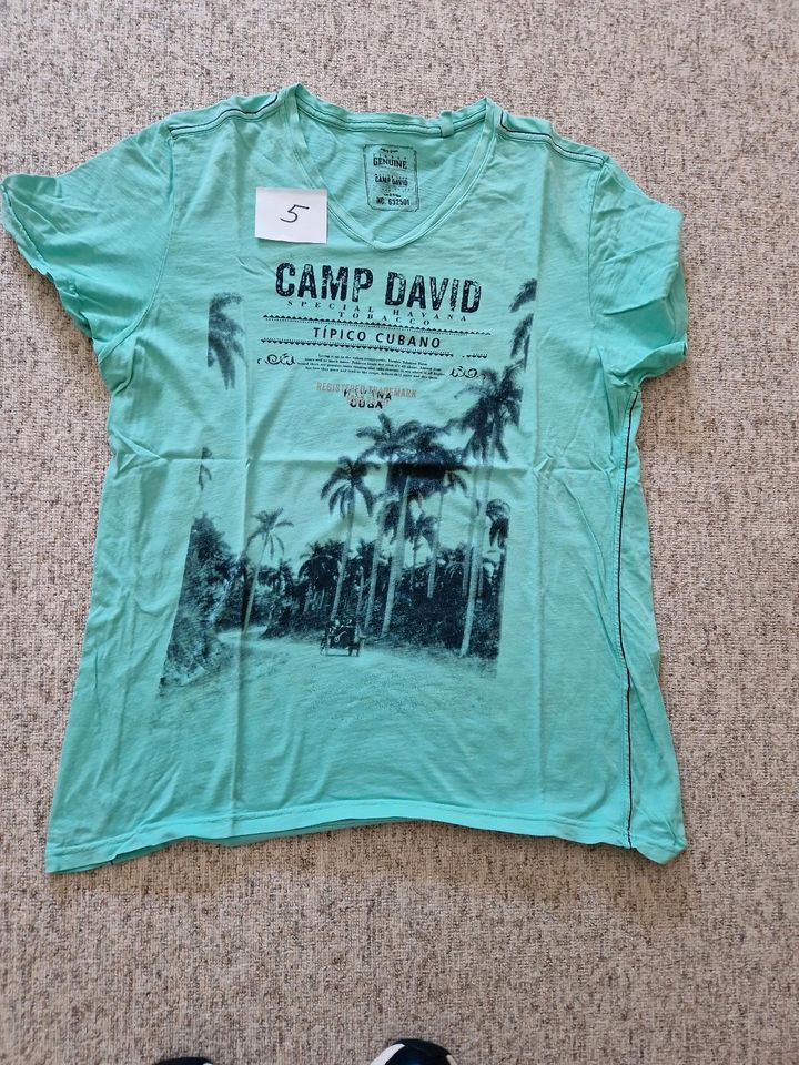 3 CAMP DAVID T-SHIRTS*GR.XL*1 POLOSHIRT GR.XL*1 POLOSHIRTS GR.XXL in Berumbur