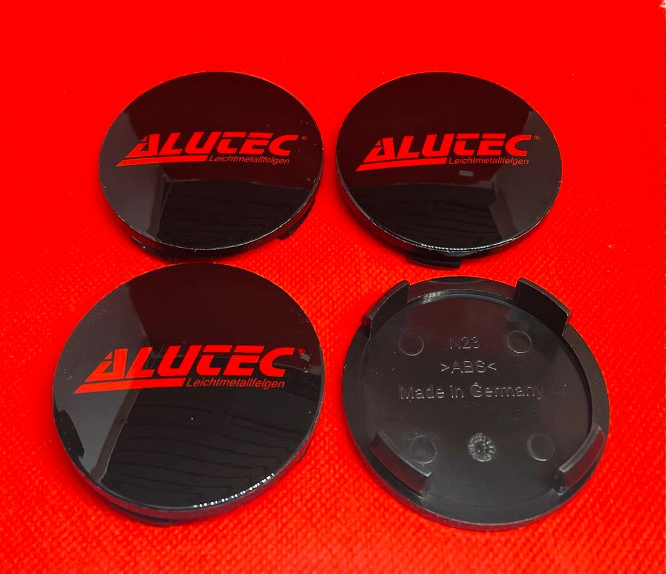 Alutec Nabendeckel Felgendeckel N23 60mm schwarz glanz rot 4 Neu in Gundelfingen