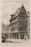 Original Radierung: Maison Kammerzell, Strassburg 19. Jahrhundert Hessen - Kronberg im Taunus Vorschau