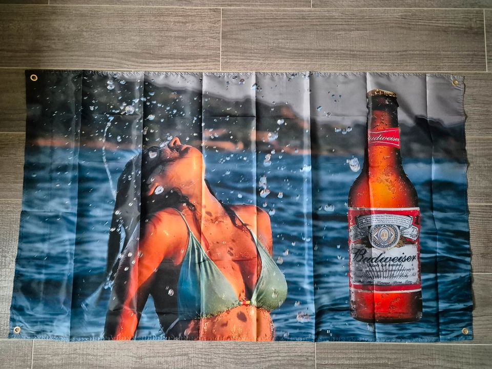 Budweiser Deko Fahne Fan Banner Fan Flagge ca. 90x150 cm in Stuttgart