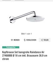 Hansgrohe Raindance Kopfbrause mit Brausearm Stuttgart - Botnang Vorschau