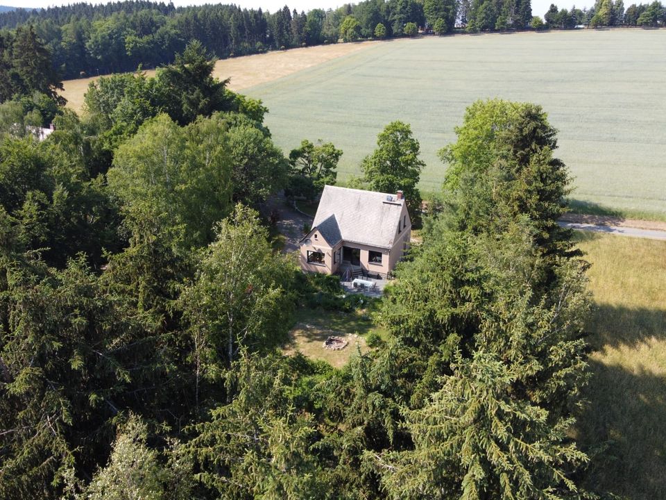 Herbst im Vogtland Ferienhaus Urlaub Hund Bad Brambach in Bad Elster