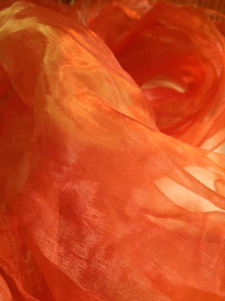 Organza Stoff Tischläufer Tischdecke Orange Kristall Obtik in Bad Bodenteich