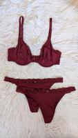 Satin Bügel BH & 2 String m. Spitzensaum Tchibo 80B burgunderrot Nordrhein-Westfalen - Bornheim Vorschau