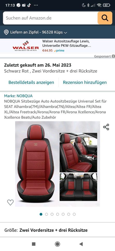 Autositzbezüge Universal Set Seat - Vorder- und Rücksitze in