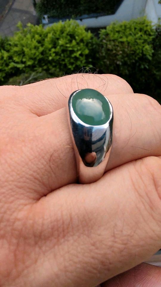 Silberring mit Jadeite Jade in Düsseldorf