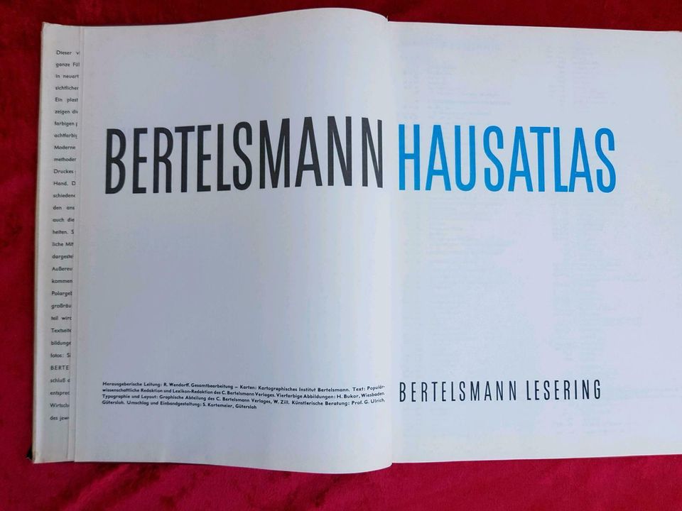 Bertelsmann Hausatlas 1. Auflage 1960 in Magdeburg