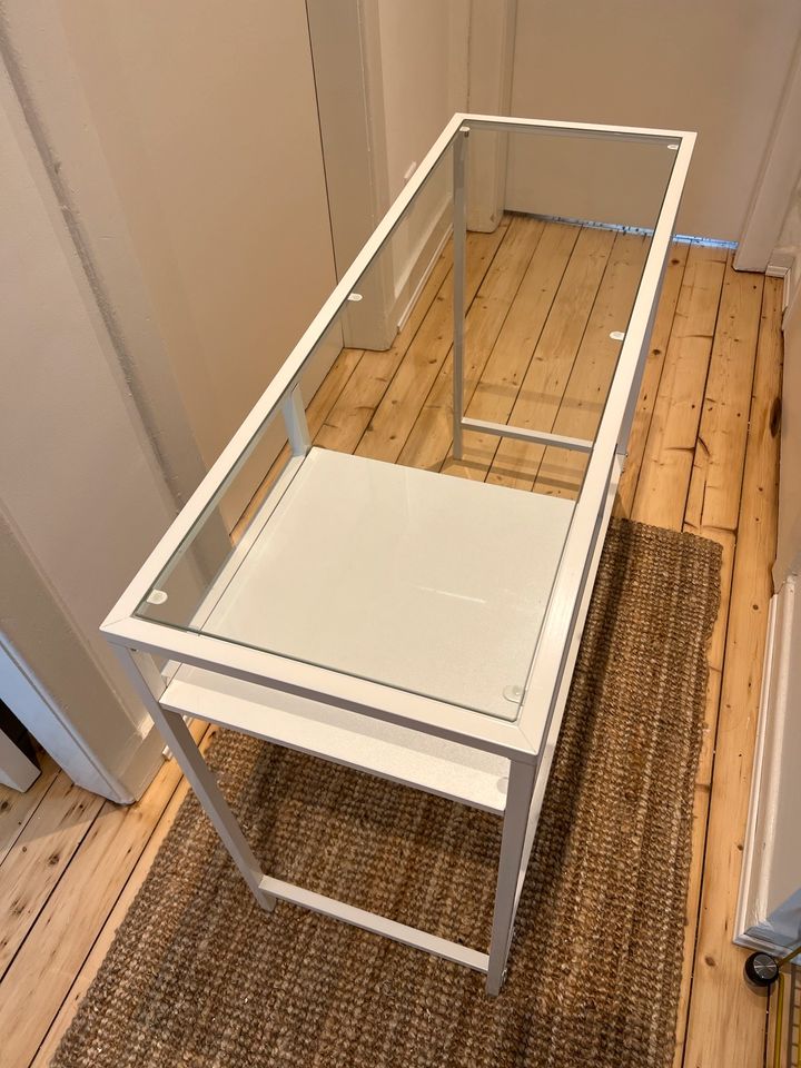 IKEA VITTSJÖ Laptoptisch, weiß/Glas in Hamburg