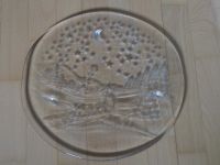 grosse Tortenplatte aus Glas mit winterlichem Motiv Bayern - Krailling Vorschau