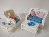 Barbie Möbel Dream Furniture 80er Vintage Sofa, Sessel Rattan Schleswig-Holstein - Ahrensburg Vorschau