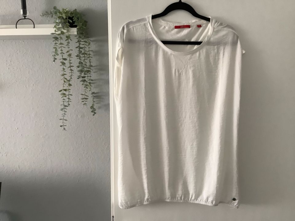 s Oliver Damen Bluse Shirt gr 42 weiß neuwertig in Köln