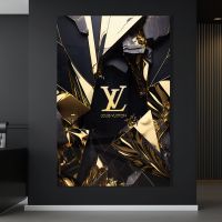 Golden LV Luxusmodemarke Wandbild, Acrylglas Poster Leinwand Deko Stuttgart - Stuttgart-Ost Vorschau