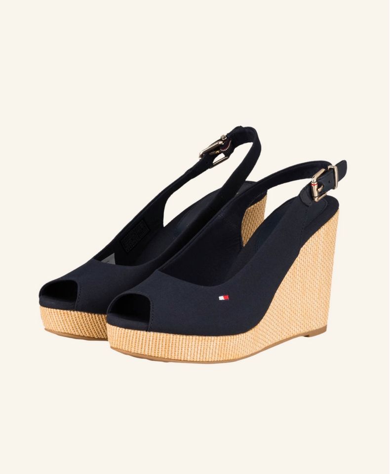 Tommy Hilfiger Wedge SANDALE MIT KEILABSATZ gr 40 Marine Neu in Karlsruhe