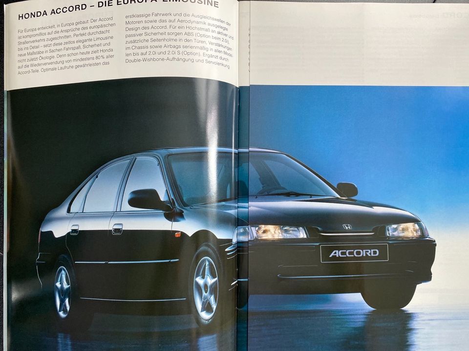 Prospekt Honda Programm inkl. Civic, CRX, Accord, NSX 1994 in Mettmann