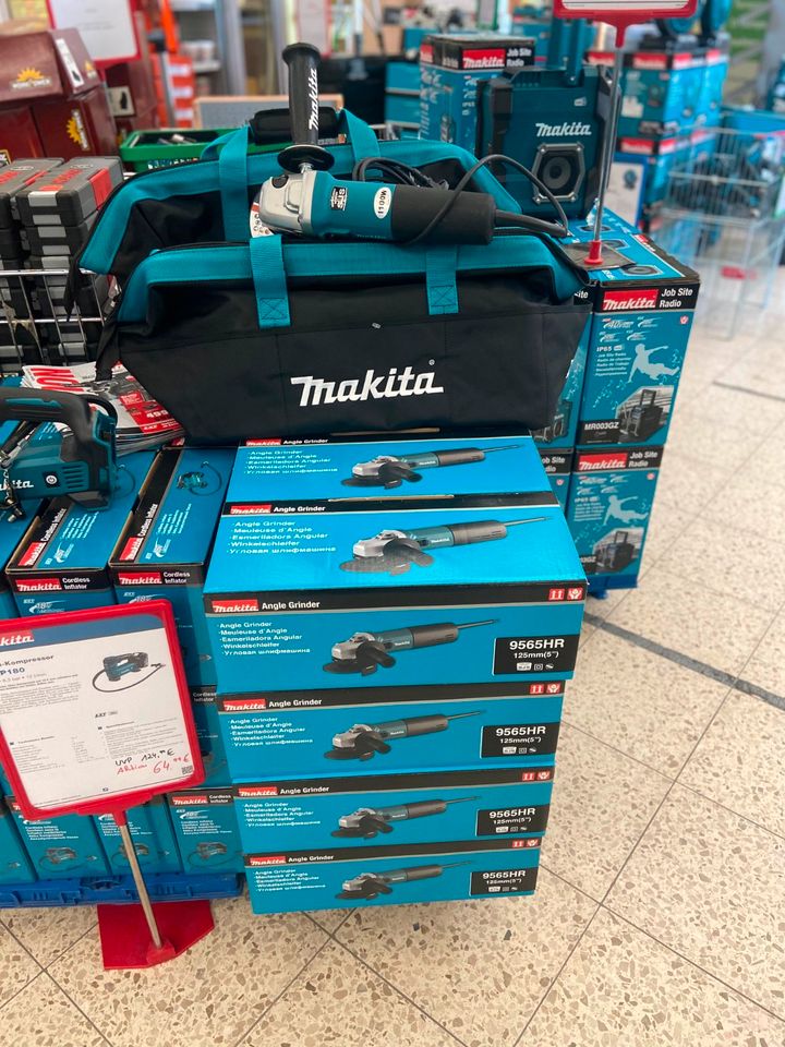 Makita Winkelschleifer-Set mit 9565HR und Tasche in Mitterteich