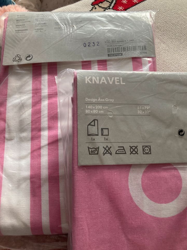 Ikea Bettwäsche Knavel Neu 2 Sets rosa weiß in Berlin