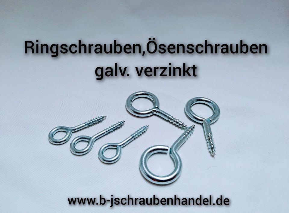 Ringschrauben,Schraubhaken, Ösenschrauben,Hakenschraube verzinkt in Bielefeld