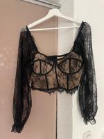 Beige schwarzes Korsett Hessen - Einhausen Vorschau