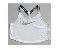 NIKE Dri-FIT Elastika Cropped Sport Tank Top weiß loose Fit Gr. L Hamburg Barmbek - Hamburg Barmbek-Süd  Vorschau