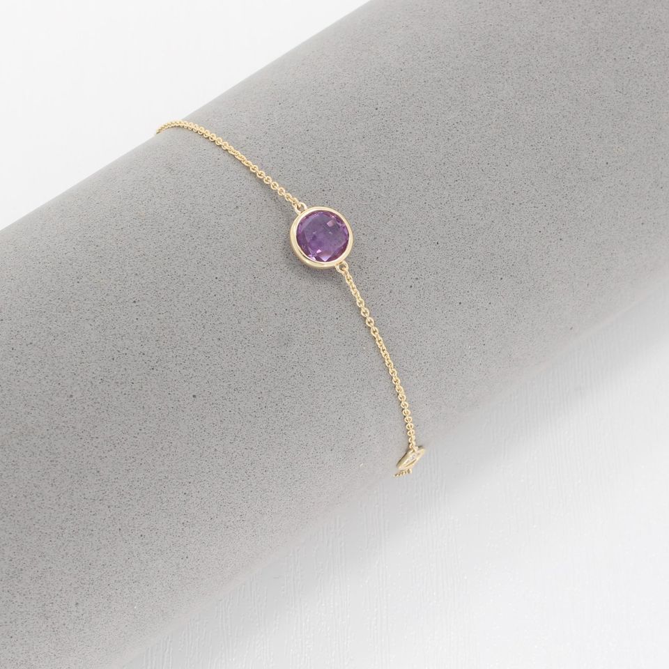 WERT 590 € BRILLANT AMETHYST ARMBAND 14 K GELBGOLD vxlt H1142 in Essen