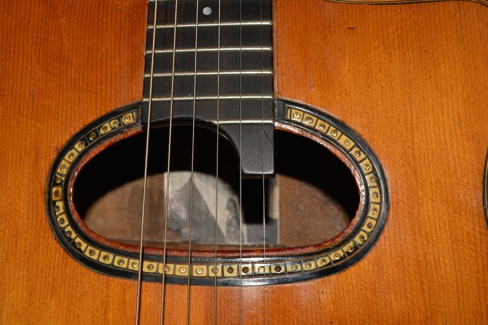 Seltene Jacques Castellucia Gypsy Jazz Gitarre RARITÄT ca. 1946 in Karben