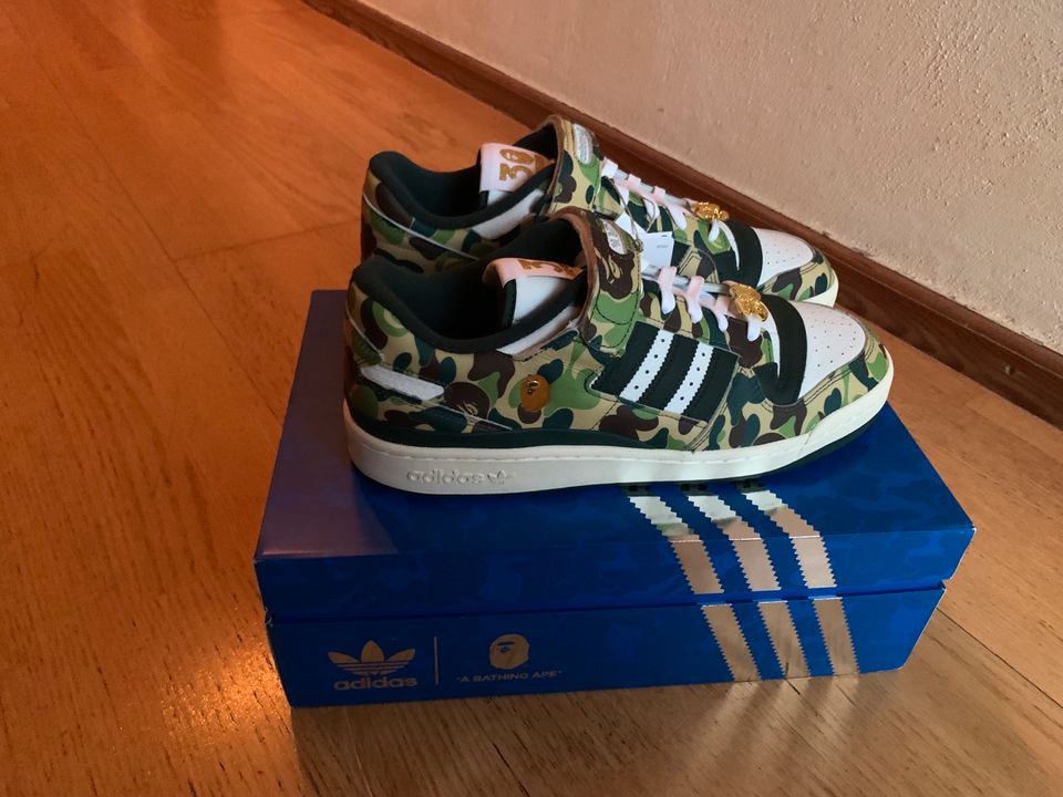 Adidas Forum Low x Bape Green Camo EU46 DS 30th Anniversary in Saalfeld (Saale)