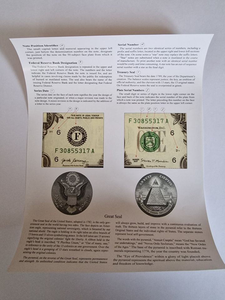 50x 1$ US Dollar Banknote Bogen Geldschein USA 2017 ungeschnitten in Bremen