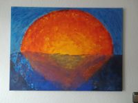 selbstgemalt Bild Sonnenuntergang Handgemalt Nordrhein-Westfalen - Bottrop Vorschau