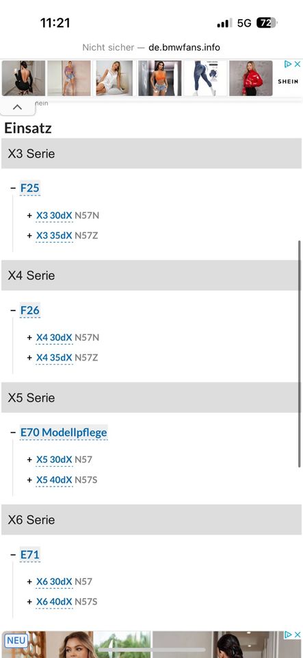 BMW x3 x4 x5 x6 30d 35d 40d dpf Rußpartikelfilter in Schermbeck