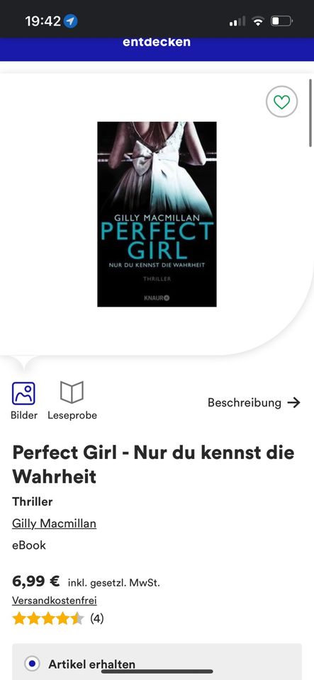 Perfect Girl- Nur du kennst die Wahrheit Thriller Buch in Cham