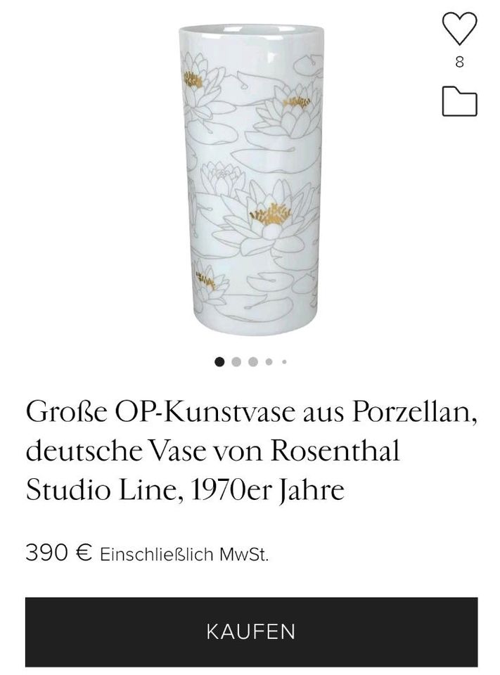 Rosenthal Studio Line Vase 1970er in Schwarzenbruck