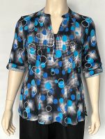 Damen Shirt Tunika Gr 44 blau schwarz weiß Jersey 3/4arm Thüringen - Weimar Vorschau