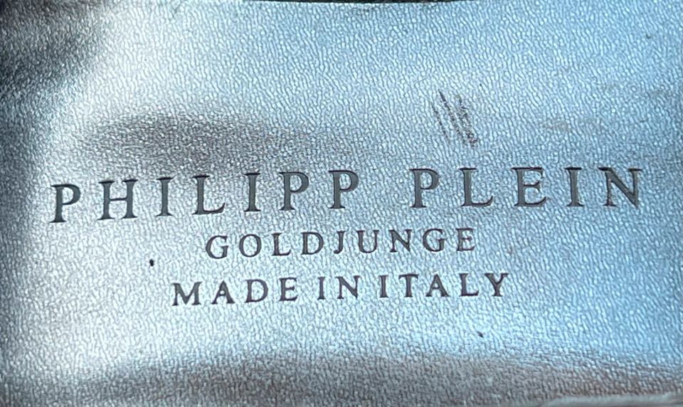 PHILIPP PLEIN GOLDJUNGE SCHWARZE PLATEAU PUMPS Größe 37 in Enger
